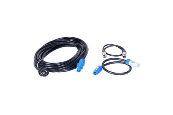 CABLE SET INCLUDING 1X POWERCON/IEC PLUG CABLE 10M, 3X POWERCON SLAVE 50CM & 3X XLR PATCH CABLE 50CM
